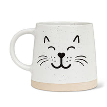Load image into Gallery viewer, Wide Base Mug with Cat Face
