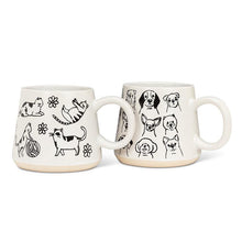 Load image into Gallery viewer, Oversized Mug with Cat Drawings
