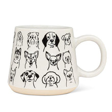 Load image into Gallery viewer, Oversized Mug with Dog Drawings
