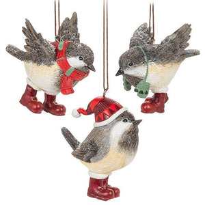 Winter Chickadee Ornament - Assorted