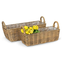 Load image into Gallery viewer, Rectangle Baskets with Handles - Assorted
