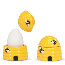 Load image into Gallery viewer, Beehive Egg Cup with Salt Shaker
