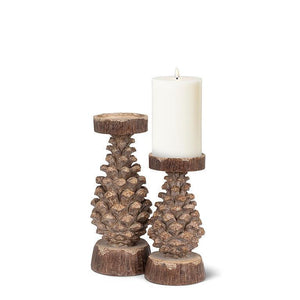 Small Pinecone Pillar Holder