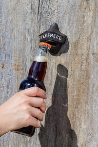 Open Here Wall Bottle Opener