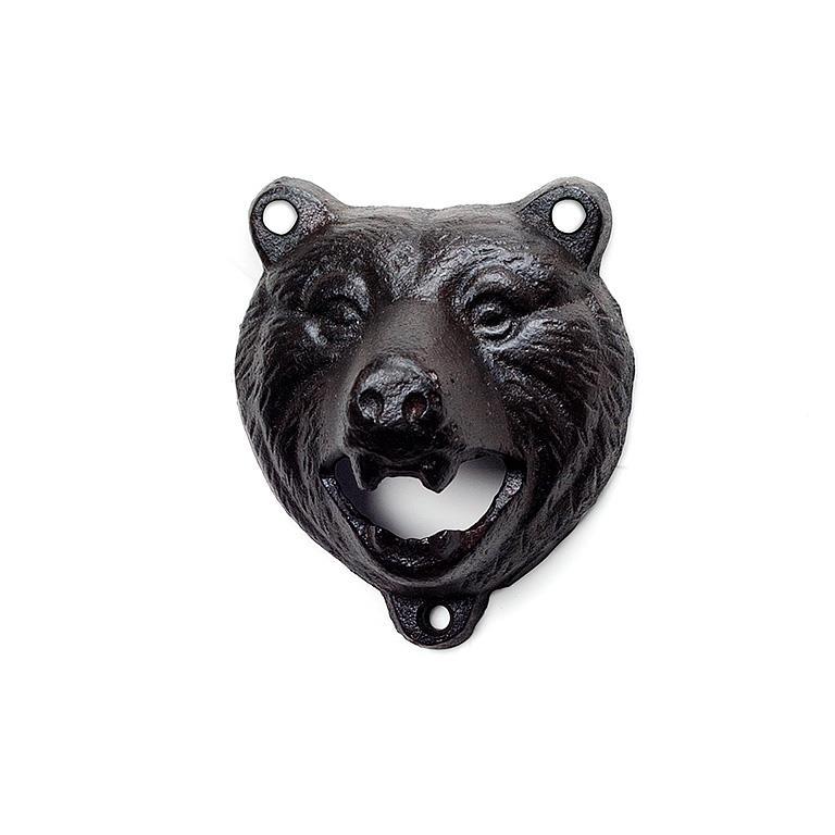 Growling Bear Wall Bottle Opener