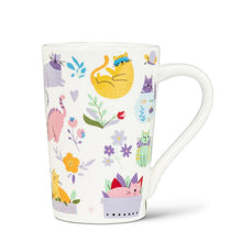 Load image into Gallery viewer, Cats &amp; Flowers Tall Mug
