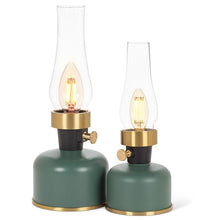 Load image into Gallery viewer, Green Small Lantern LED Lamp with Chimney
