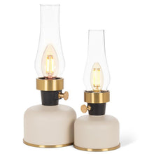Load image into Gallery viewer, Ivory Small Lantern LED Lamp with Chimney
