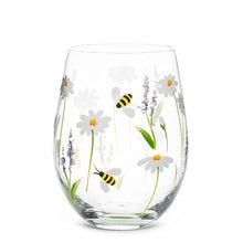 Load image into Gallery viewer, Lavender &amp; Bees Stemless Glass
