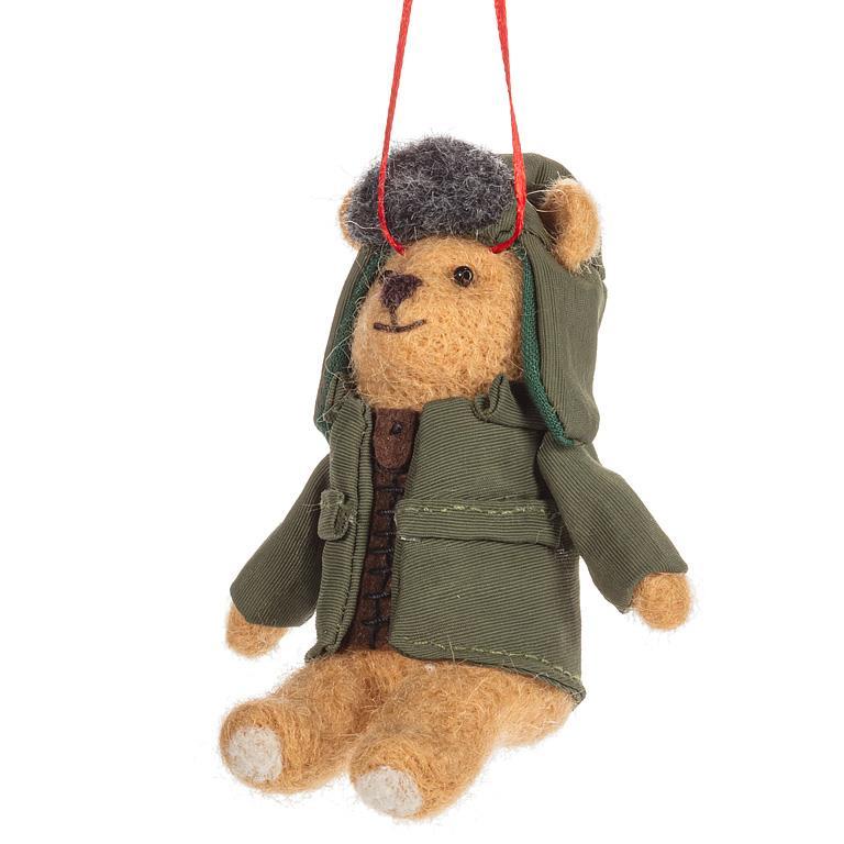 Bear In Jacket & Hat Ornament