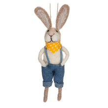 Load image into Gallery viewer, Rabbits in Overalls Ornament - Assorted
