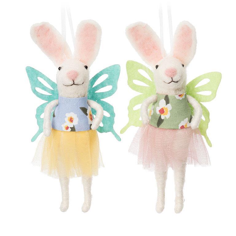 Bunny with Wings Ornament - Assorted