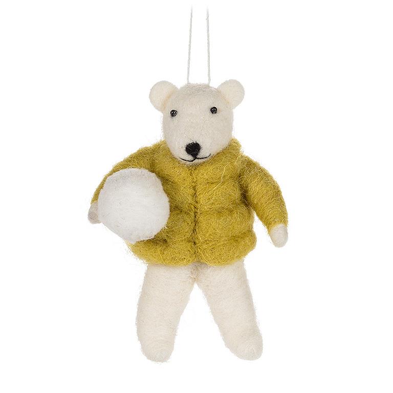 Puffy Coat Animal Ornament - Assorted