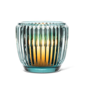 Blue Small Ribbed Votive