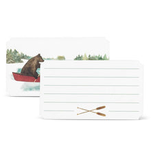 Load image into Gallery viewer, Animals In Canoe Mini Note Cards
