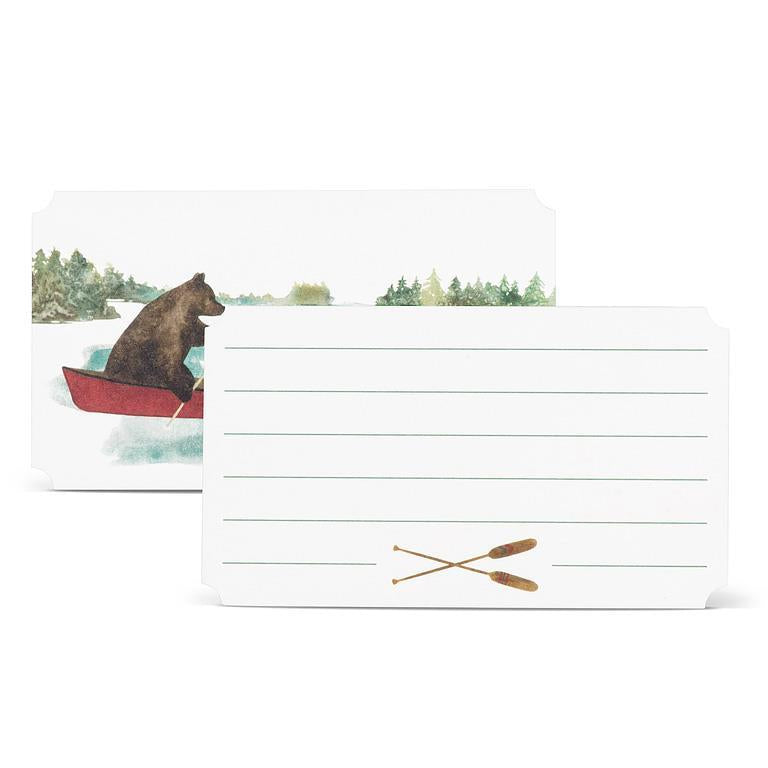 Animals In Canoe Mini Note Cards