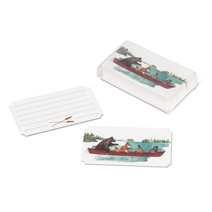 Animals In Canoe Mini Note Cards