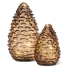 Load image into Gallery viewer, Large Amber Pinecone LED Light

