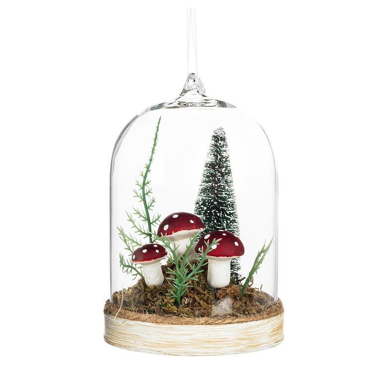 Mushroom in Forest Dome Ornament