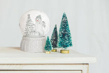 Load image into Gallery viewer, Large Snowman &amp; Tree Globe on Knit Base with Music
