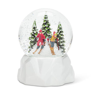 Downhill Skiers Snow Globe