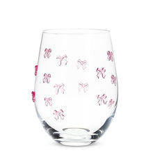 Load image into Gallery viewer, Stemless Wine Glass with Pink Bows
