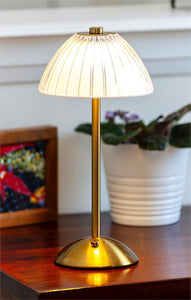 Fancy Shade LED Gold Table Light