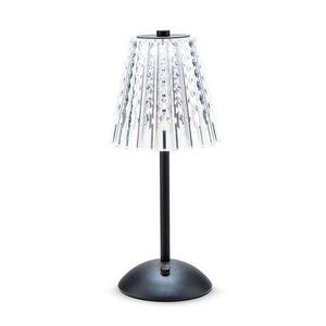 Crystal Shade LED Black Table Light