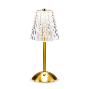 Crystal Shade LED Gold Table Light