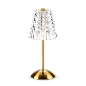 Crystal Shade LED Gold Table Light