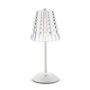 Crystal Shade LED White Table Light