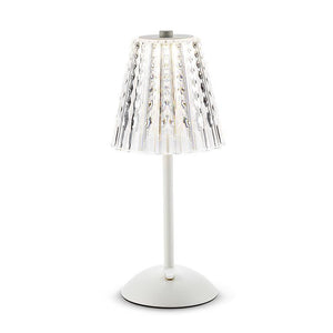 Crystal Shade LED White Table Light