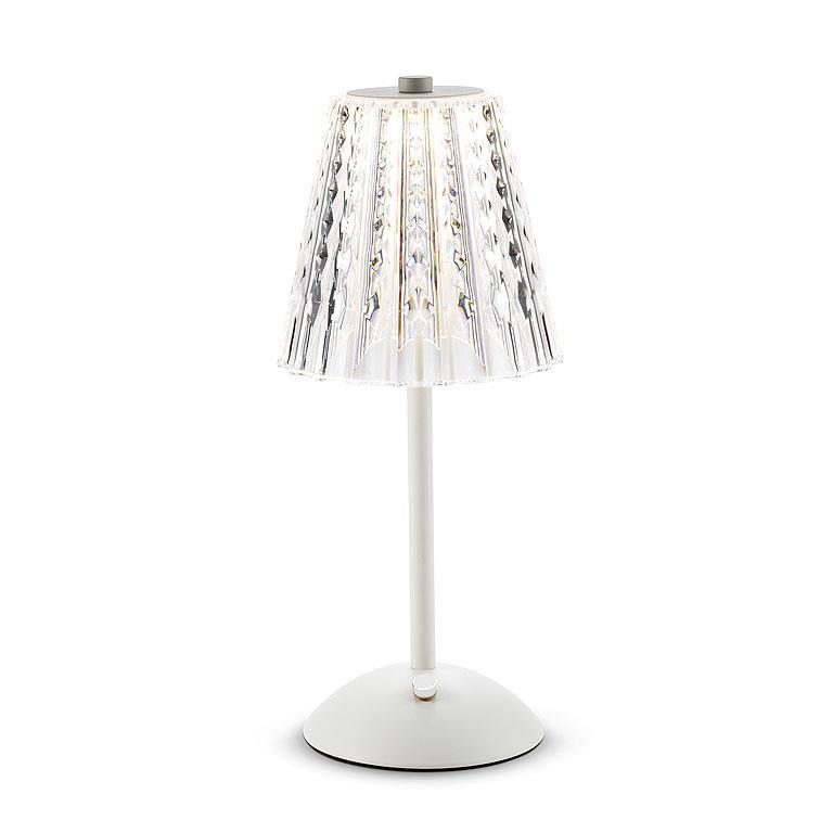 Crystal Shade LED White Table Light