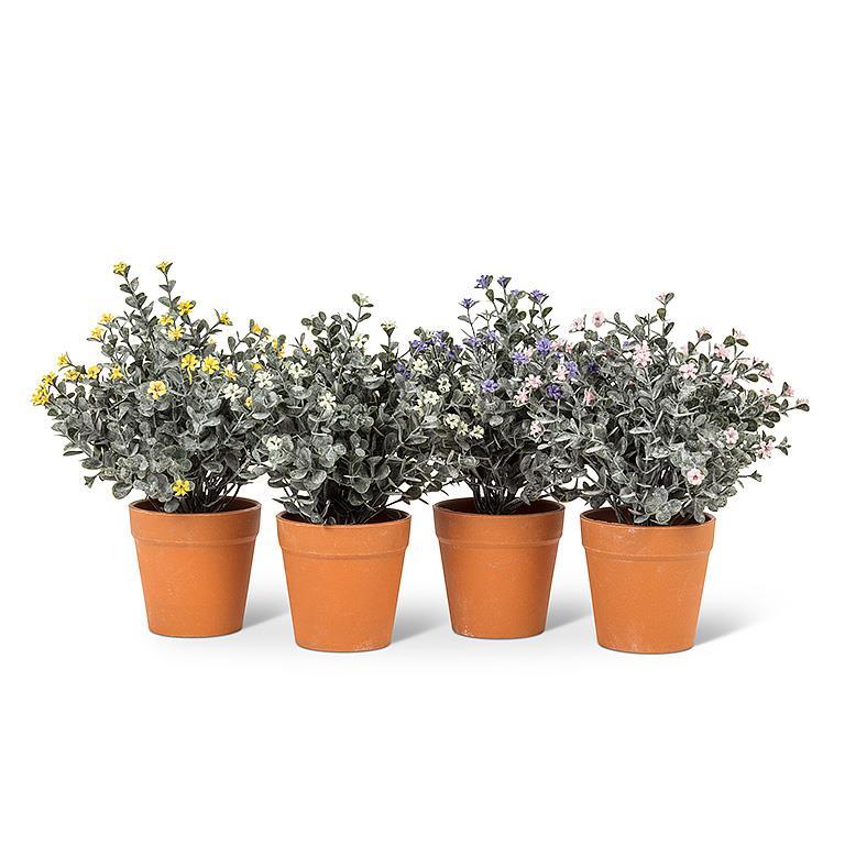 Floral Spray Plant Pot - Assorted