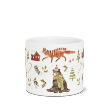 Load image into Gallery viewer, Small Woodland Animals Christmas Planter
