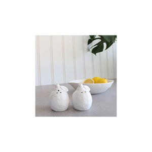White Lemon Salt & Pepper Shakers