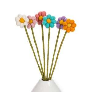 Pompom Daisy Stem - Assorted