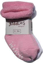 Load image into Gallery viewer, 2 pack Infant Socks - Pink &amp; White
