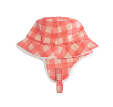 Load image into Gallery viewer, Winter Bucket Hat - Pink Buffalo Check
