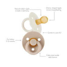 Load image into Gallery viewer, Coconut &amp; Toast - Itzy Soother™ Natural Rubber Paci Sets
