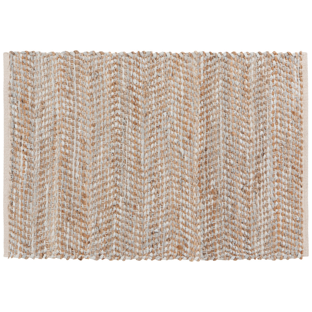 Miller Gray Leather Chind 2'x3' Rug