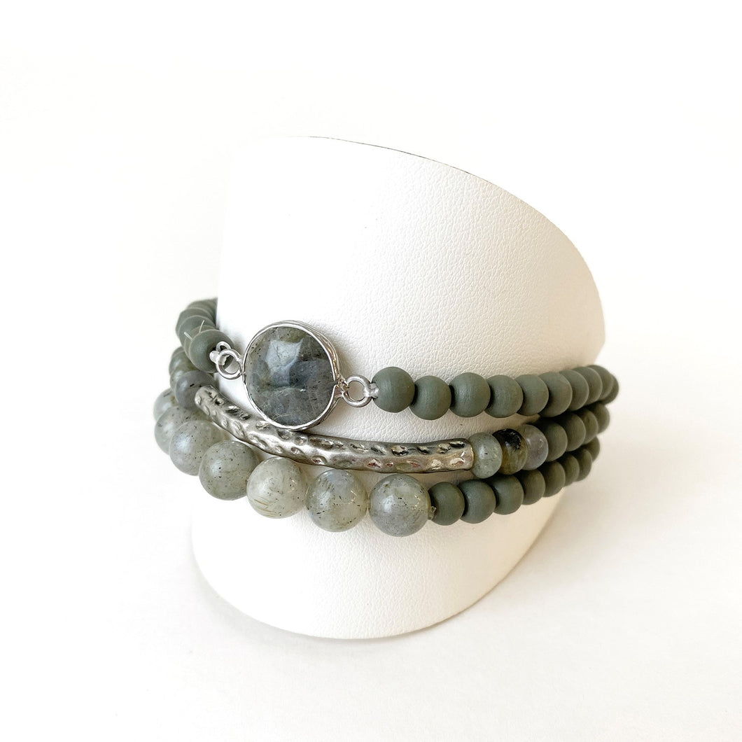 Lynne Set Of 3 Bracelets - Grey