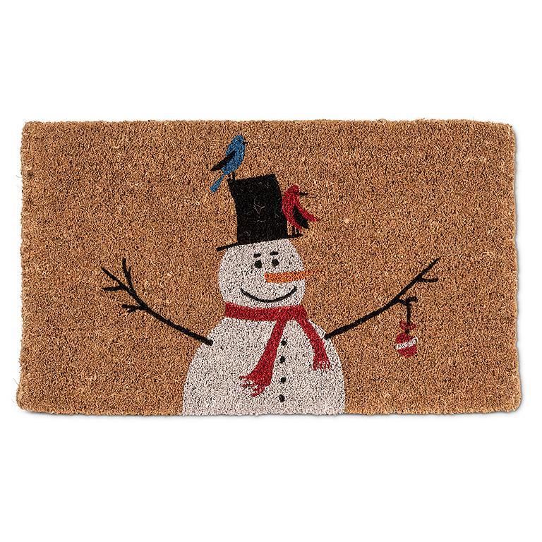 Snowman With Birds Doormat
