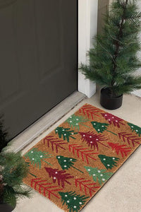 Festive Christmas Tree Doormat