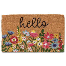 Load image into Gallery viewer, Bright Floral hello Doormat
