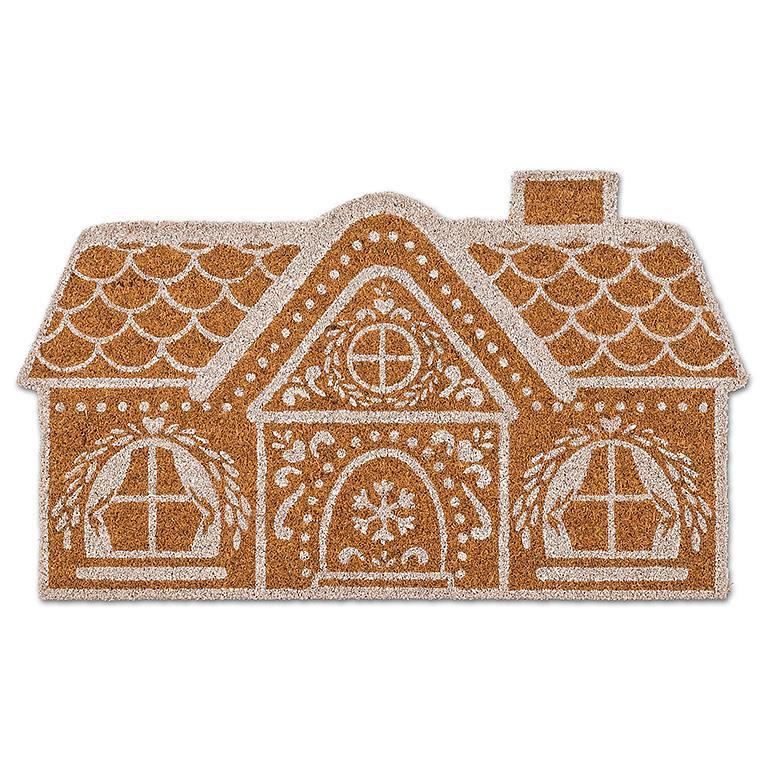 Gingerbread House Shaped Doormat