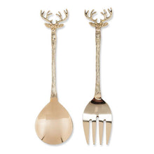 Load image into Gallery viewer, Stag Head Salad Servers
