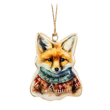 Load image into Gallery viewer, Red Fox in Sweater Ornament
