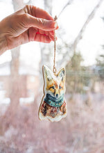 Load image into Gallery viewer, Red Fox in Sweater Ornament
