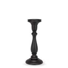 Load image into Gallery viewer, Large Black Turned Pillar Holder
